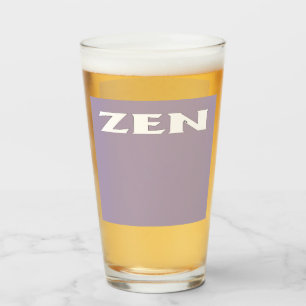 Tumblor de vidrio gris blanco Zen