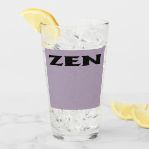 Tumblor de vidrio gris negro zen