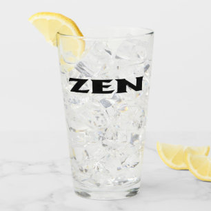 Tumblor de vidrio negro zen