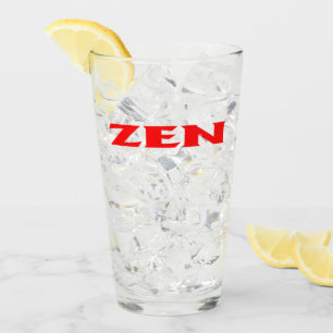 Tumblor de vidrio rojo Zen