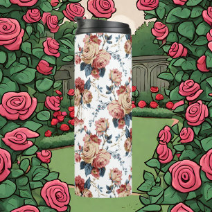 Tumblor termo de estampado floral victoriano
