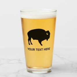 Tumblr de cristal de cerveza de búfalo de Bison Am