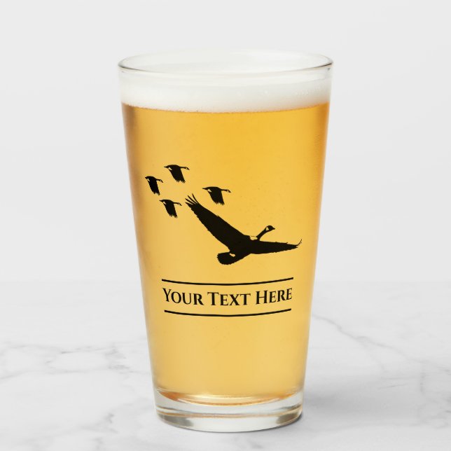 Tumblr de vidrio de cerveza de caza de ganso perso (Anverso (lleno))