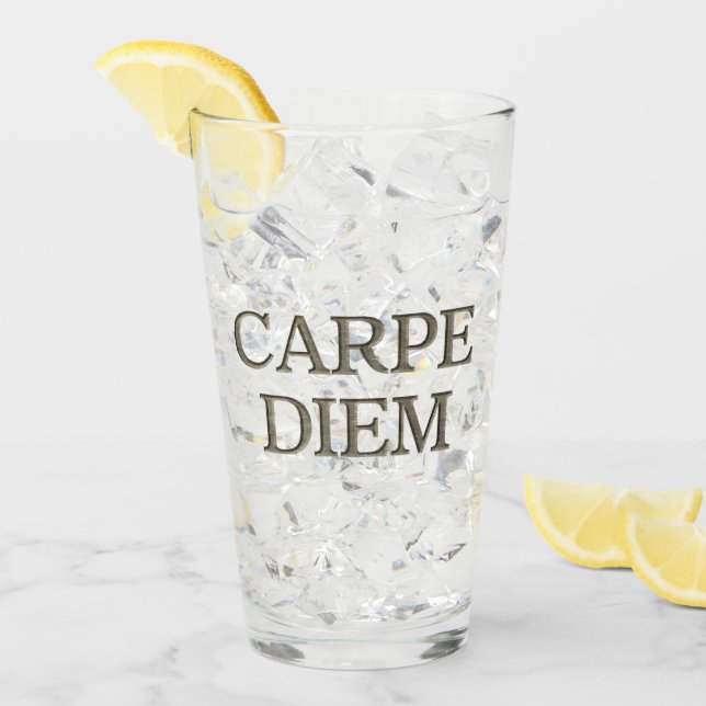 Tumor de vidrio Carpe Diem Stone (Anverso (hielo))