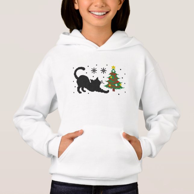 Tuna y Navidad – Sudadera con capucha de gato teji (Anverso)