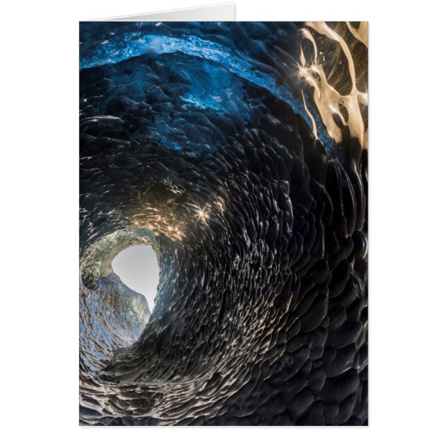 Túnel a través de una cueva de hielo, islandia (Frente)