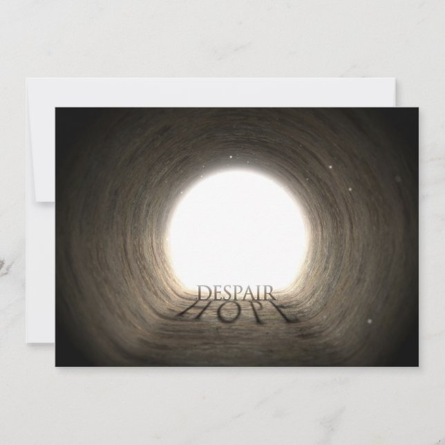 Túnel de texto y concepto de sombra - desesperació (Anverso)