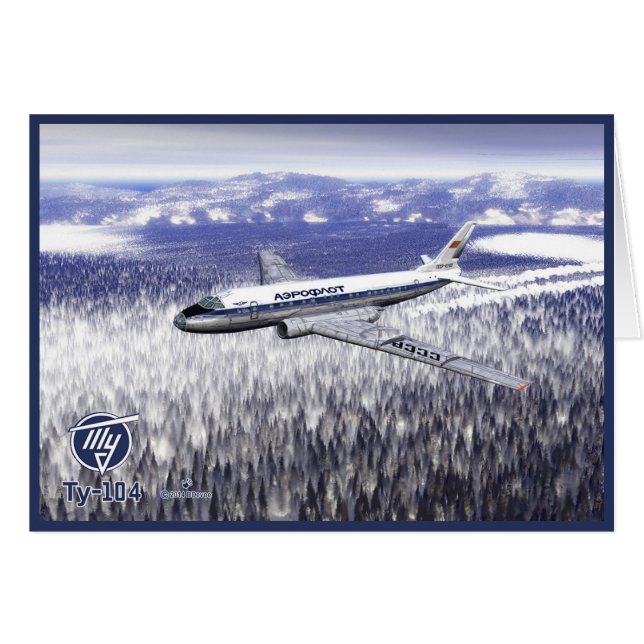 Tupolev (Т у п о е в) Tu-104 Sobre Siberia (Anverso (Horizontal))