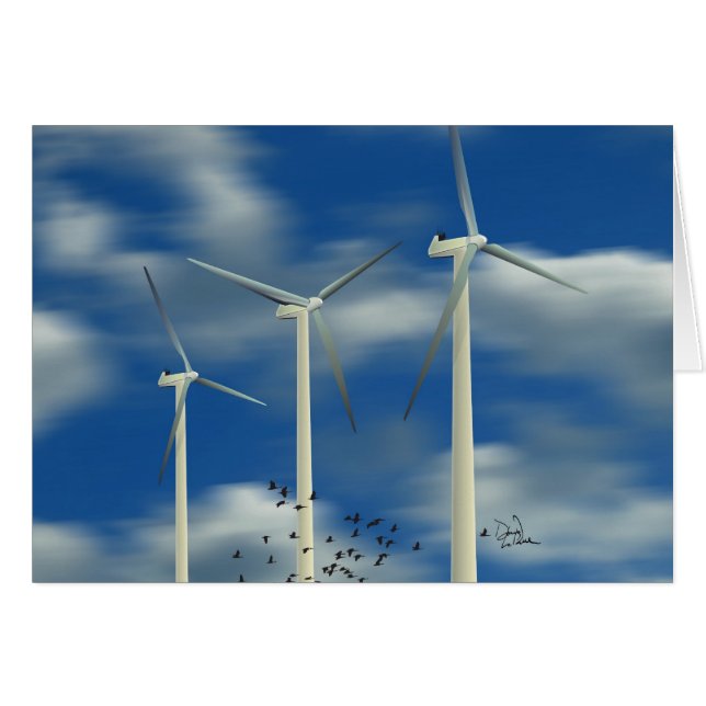 Turbina eólica de energía verde (Anverso (Horizontal))