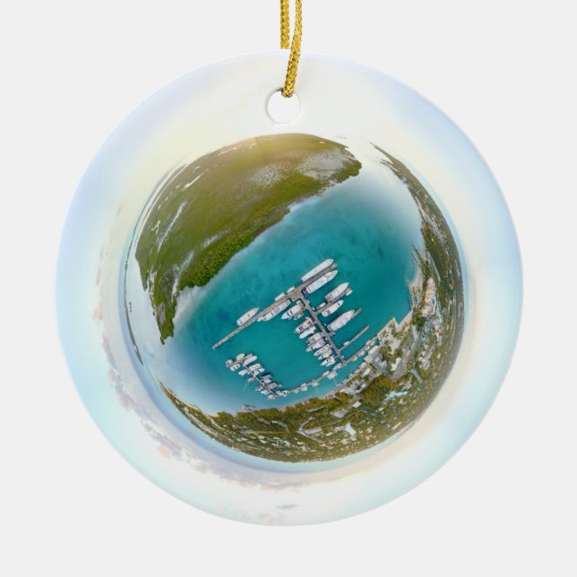 Turcos y Caicos desde arriba del ornamento del (Frente)