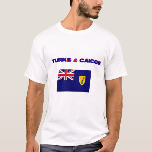 Turcos y camiseta de la bandera de Caicos
