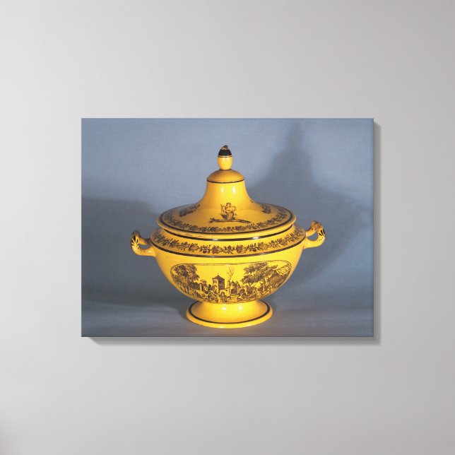 Tureen con diseño de impresión en negro, c.1820 (Anverso)