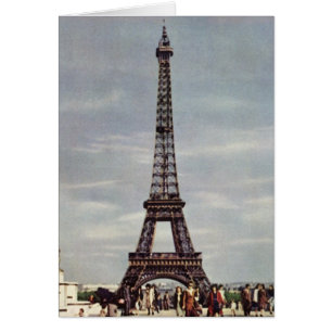 Turistas Antiguos Viajando en la Torre Eiffel de P
