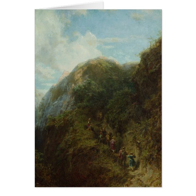 Turistas en la montaña (Frente)