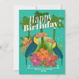 Turistas tropicales Tarjeta de felicitación de cum