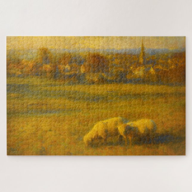 Turner Style English Sheep Rural Landscape Puzzle (Horizontal)