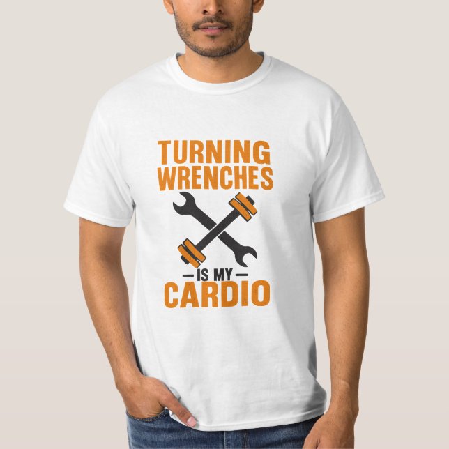 Turning Wrenches Es Mi Camiseta Cardio Mechant (Anverso)