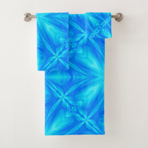 Turquesa Azul Neon Psicodélico Abstracto Nublado