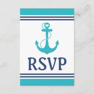 Turquesa Boda Náutica RSVP