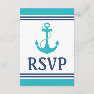 Turquesa Boda Náutica RSVP