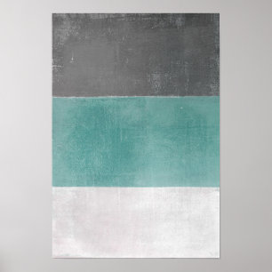 Turquesa de "abril" y arte abstracto gris