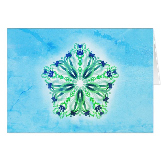 Turquesa de la energía del *~* y mandala curativas (Anverso (Horizontal))