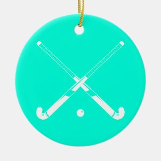 Turquesa del ornamento w/Name del hockey hierba