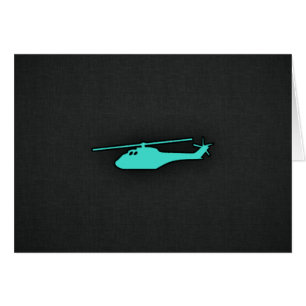 Turquesa; Helicóptero verde azul