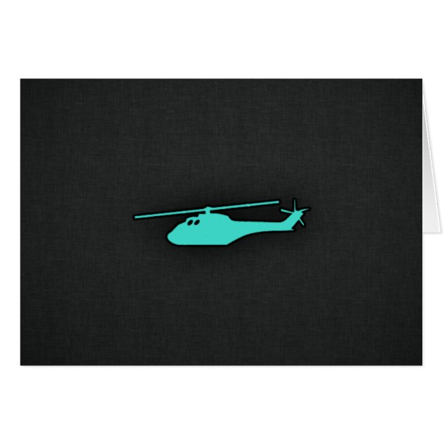 Turquesa; Helicóptero verde azul (Anverso (Horizontal))