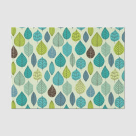 Turquesa linda y papel seda verde de la hoja