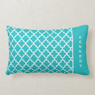 Turquesa marroquí de la almohada el del