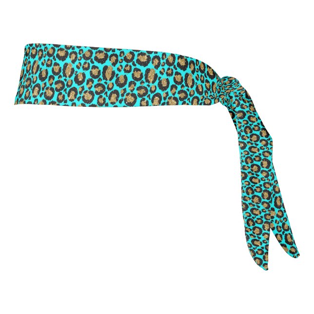Turquesa Retro con Lunares de Leopardo Rock de los (Girar 90)