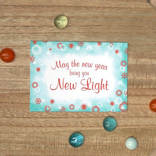 Turquesa, tarjeta de Navidades de empresa Naranja (Orange Company Logo, Orange and Turquoise Business Company Holiday Christmas Cards)