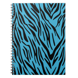 Turquesa y cuaderno espiral de la raya negra de la
