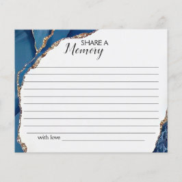 Turquesa y oro comparten tarjeta funeraria de memo