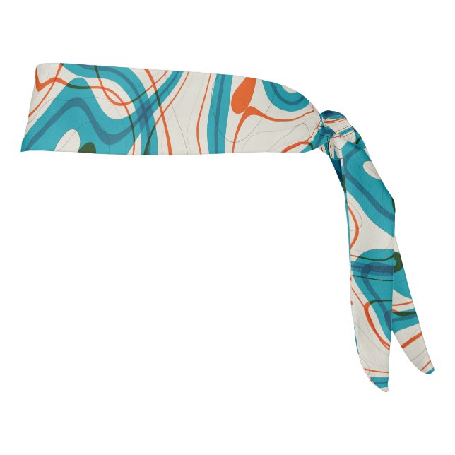 Turquesa y Red Swirls (Girar 90)