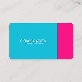 Turquesa y tarjeta de visita con clase del rosa