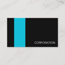 Turquesa y tarjeta de visita moderna negra rayada