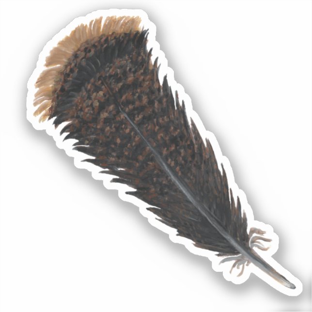 Turquía Feather Vinyl Pegatina (Anverso)