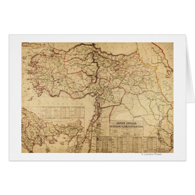 Turquía, Imperio Otomano, Mapa PanorámicoTurquía (Anverso (Horizontal))