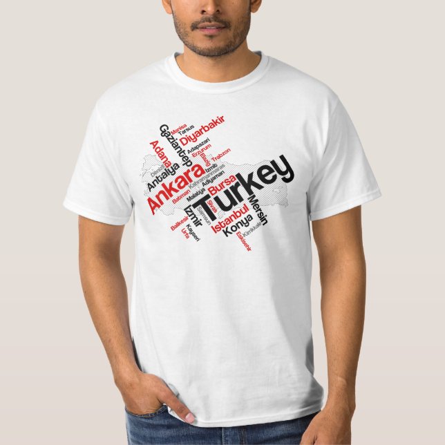 Turquía mapea ciudades como camiseta (Anverso)