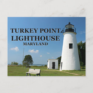Turquía Point Light, postal de Maryland