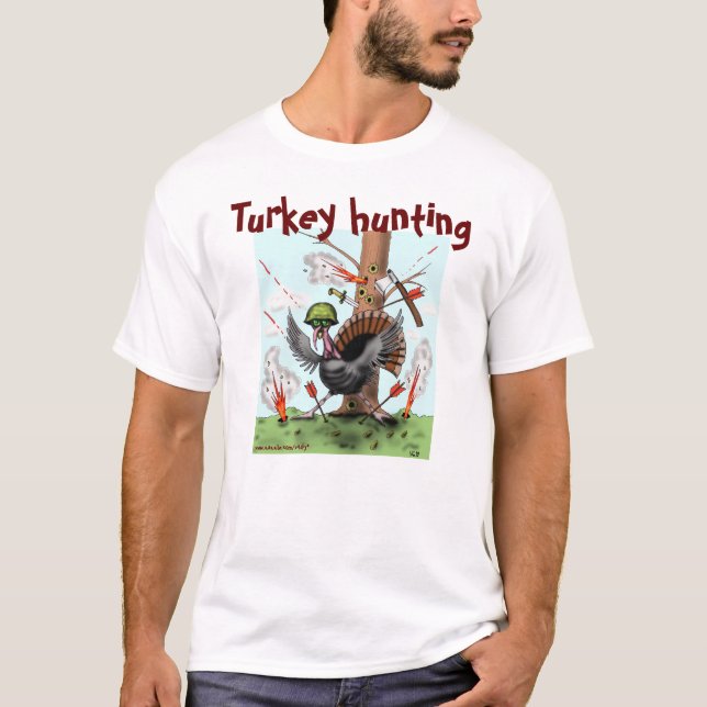 Turquía que caza la camiseta divertida de la (Anverso)