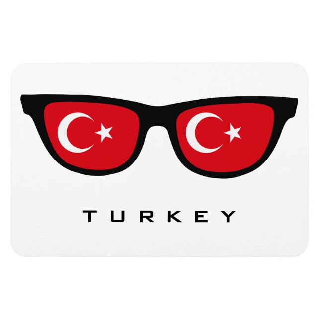 Turquía sombras personalizado texto e imán de colo (Horizontal)