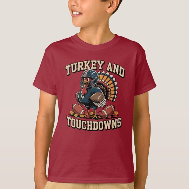 Turquía y retoques graciosa camiseta de Acción de  (Anverso)