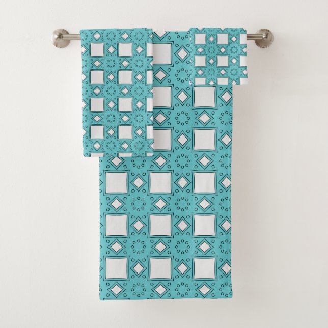 Turquoise geometric-patterned  (In situ)