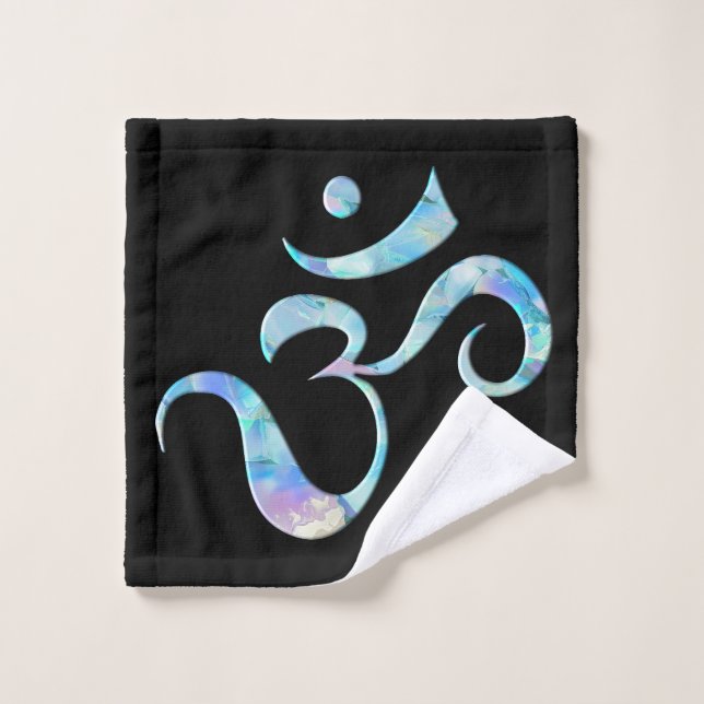 Turquoise Marbled Om (Toallita)