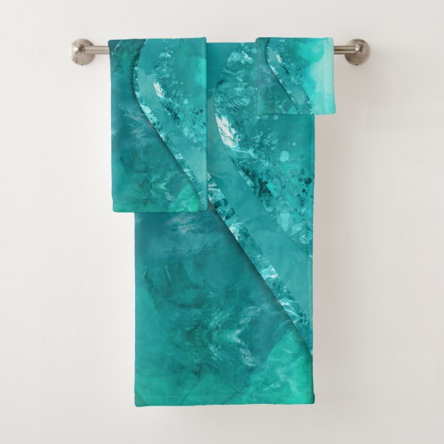 Turquoise palette Flowing Abstract (In situ)
