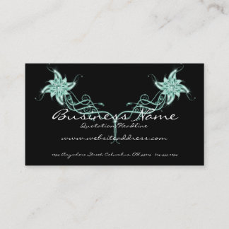 Turquoise Scrolls Tarjetas de visita entrelazadas