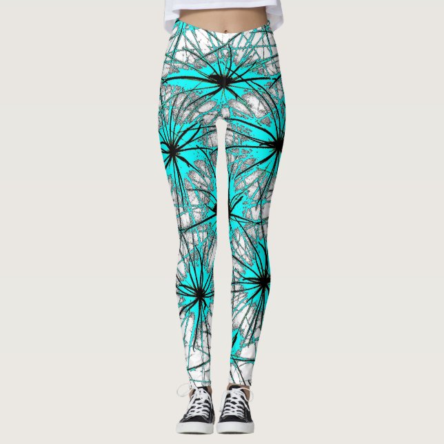 Turquoise Starburst Leggings (Anverso)
